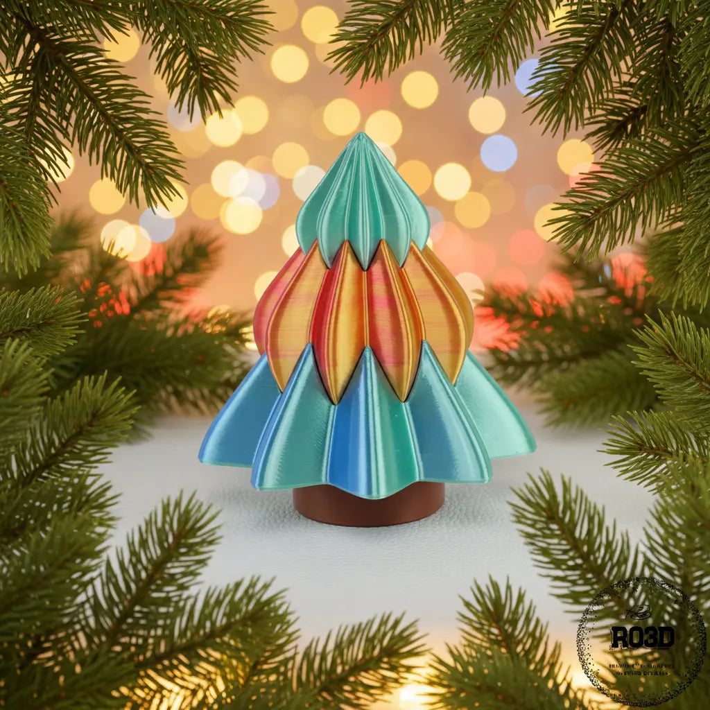 Brad Crăciun decorativ 3D sculptural - Christmas Tree Décor design premium festiv