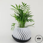 Surge Planter ghiveci 3D - design geometric modern valuri sculptate