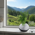 Planter 3D Surge - vedere laterală design organic premium