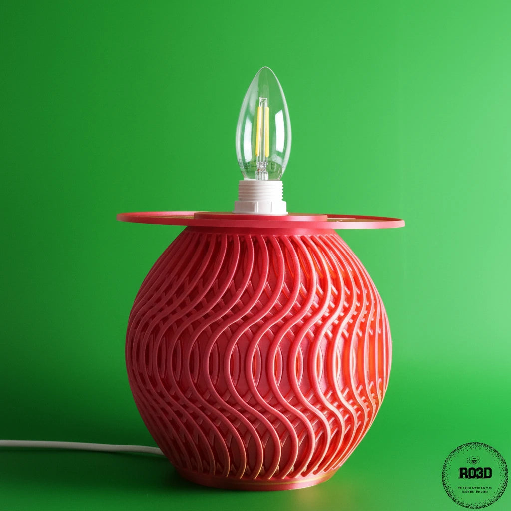 Lampă Umber design - detaliu bază și stabilitate sculptată