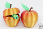 Măr Apple 3D - detaliu textură piele și coadă sculptată