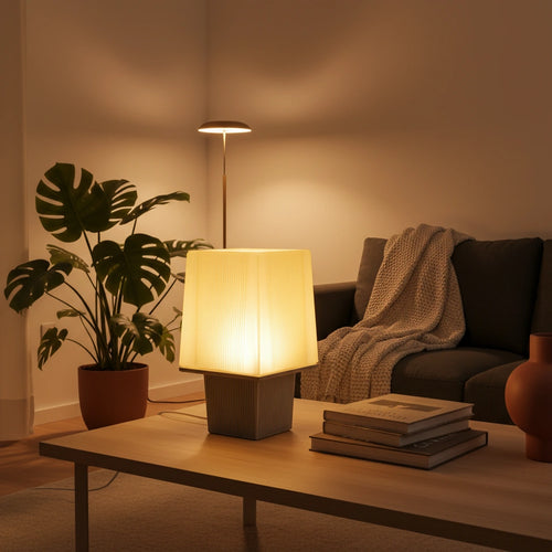 Clarit Lamp - lampă 3D cu design arhitectural minimalist lumină caldă difuză h3li0.
