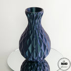 Facet Diamond - vedere completă design geometric diamant înălțime, vază decorativă 133×133×220mm pentru plante decorative