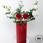 Rippled - perspectivă design geometric ondulat cu suprafețe texturate, vază decorativă statement pentru aranjamente botanice