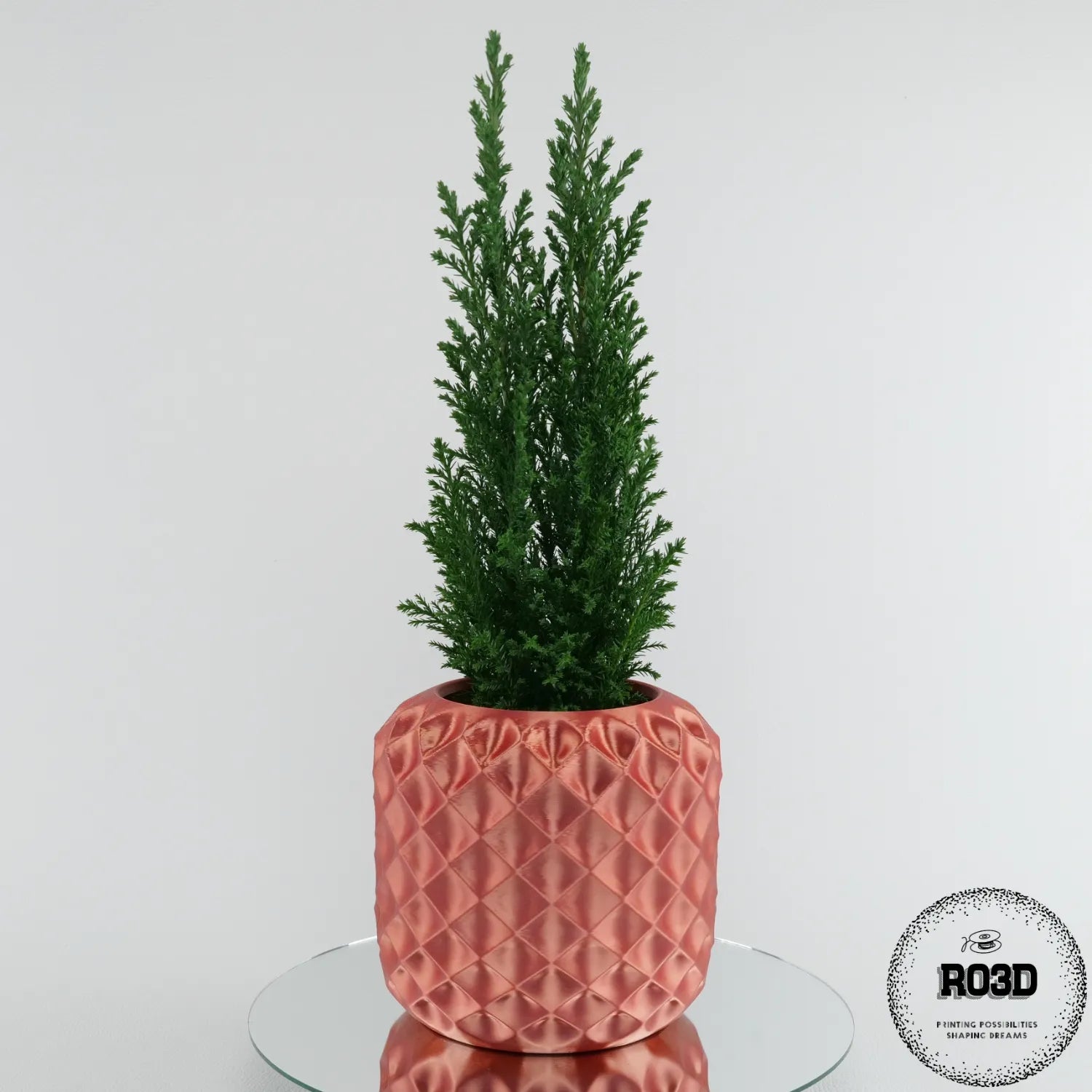 Ghiveci CrystalBloom - Ghiveci 3D Geometric Modern, vedere de ansamblu cu pattern CrystalBloom elegant și proporții armonioase