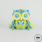 Cyber Owl - Bufniță 3D Print Cyber, vedere perspectivă cu aripi articulate și gheare detaliate