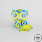 Cyber Owl - Bufniță Articulată Flexi Cyber, vedere detaliu cu ochii expresivi și design futurist
