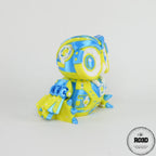 Cyber Owl - Bufniță Flexi 3D Print, vedere detaliu cu segmente articulate și finisaj precis