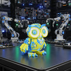 Cyber Owl - Bufniță Articulată 3D Print Flexi Cyber Owl, vedere principală cu design futurist cyber și articulații flexibile