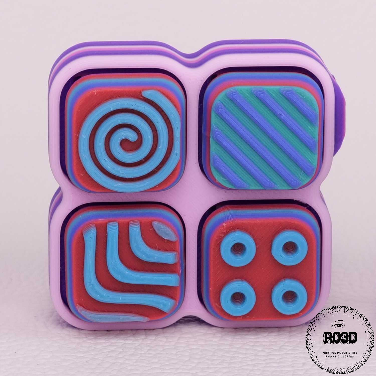 Jazzy Clickers 2.0 fidget toy 3D - design colorat mecanism click