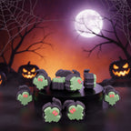 Breloc Ghost clicker fosforescent 3D - fantomă cute spooky cu efect glow