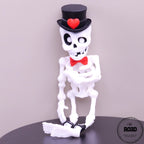 Dapper Skeleton - vedere completă figurină articulată Halloween