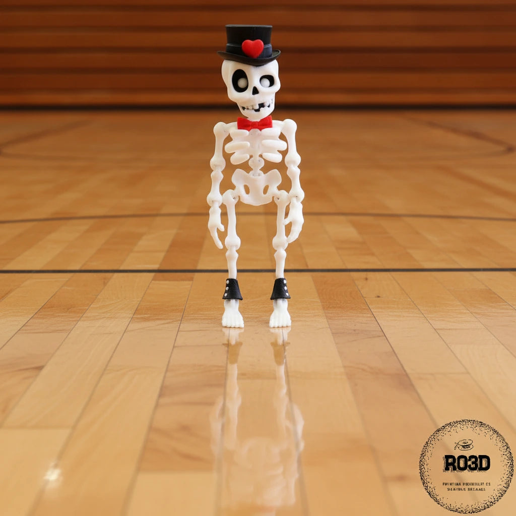 Dapper Skeleton figurină 3D - schelet elegant design Halloween premium