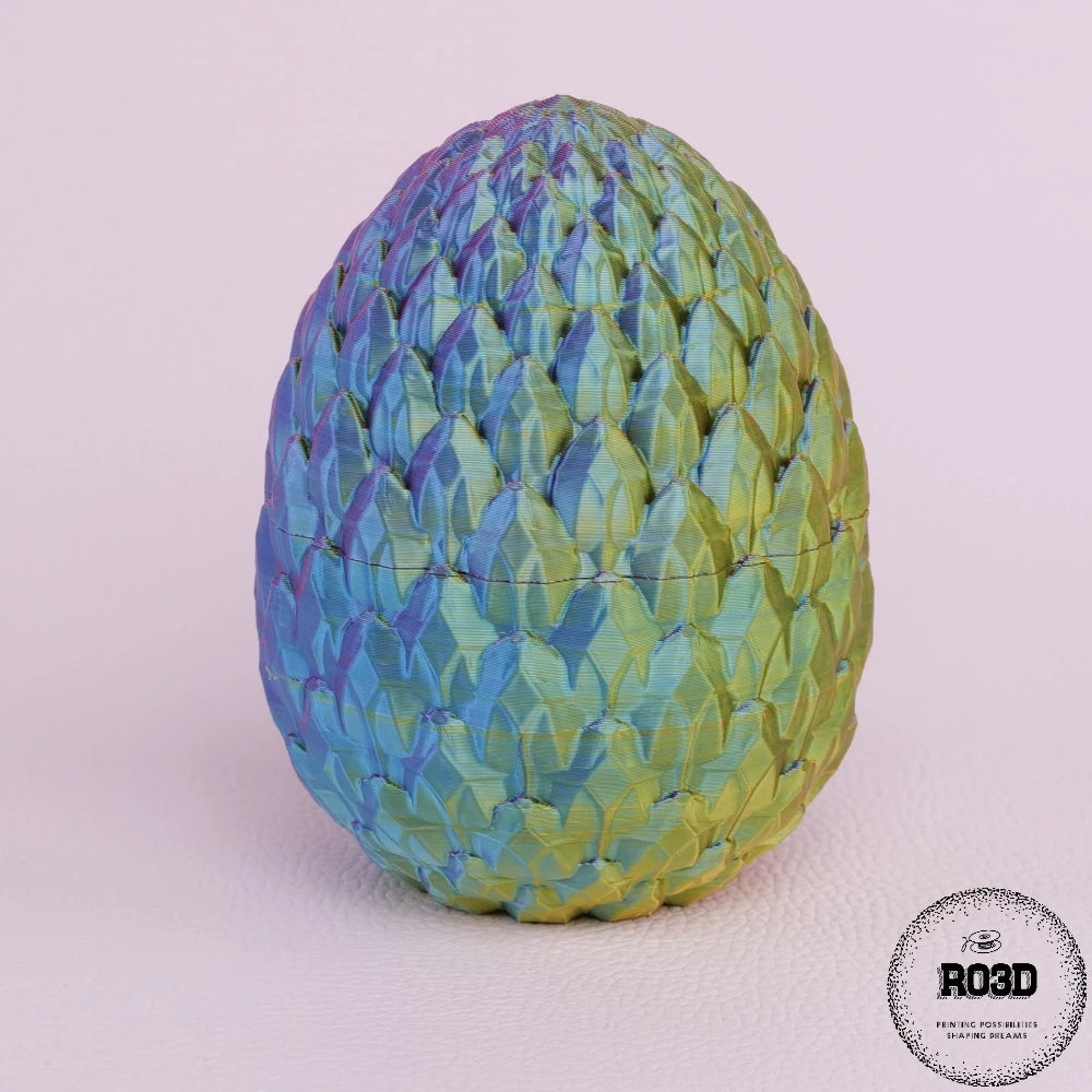 Ou dragon decorativ 10cm - detaliu textură solzi relief sculptată