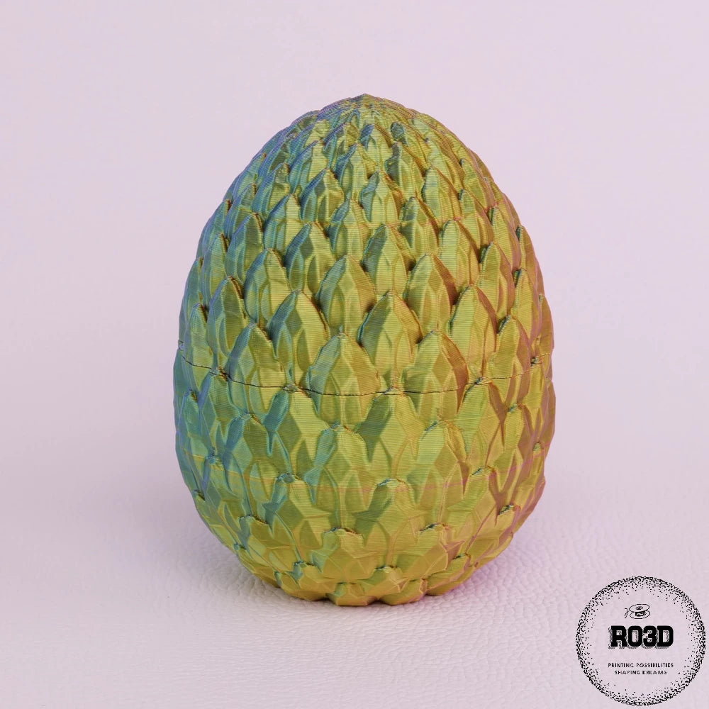 Dragon Egg 3D 10cm - vedere laterală design fantasy premium