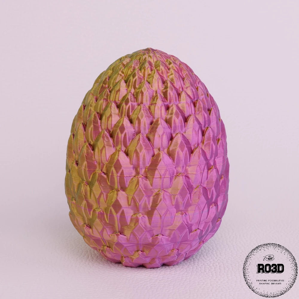 Dragon Egg decorativ 10cm - variantă verde smarald cu solzi