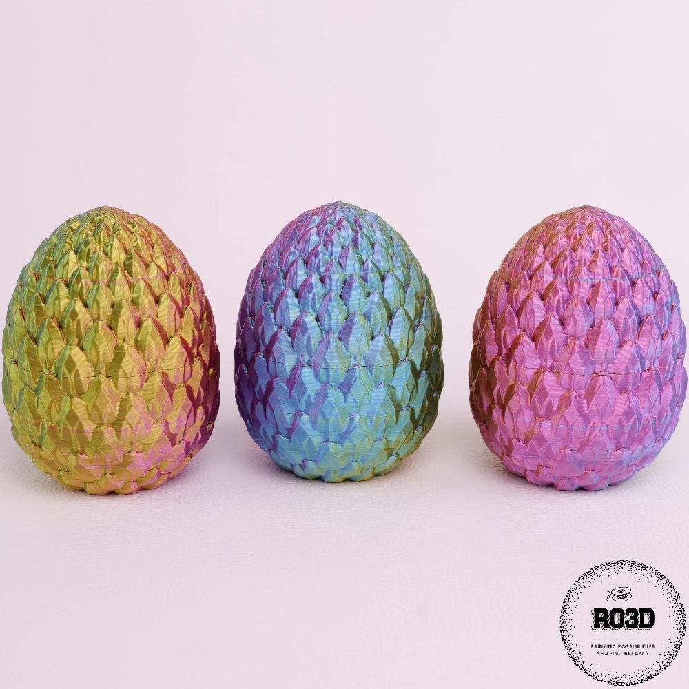 Dragon Egg 10cm ou de dragon 3D - textură solzi gradient colorat fantasy