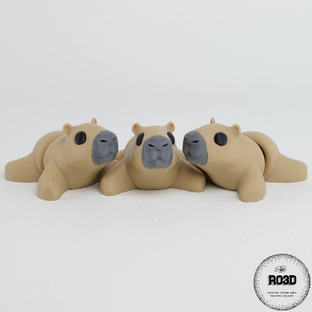 Flexi Capybara figurină articulată 3D - design adorabil segmente mobile