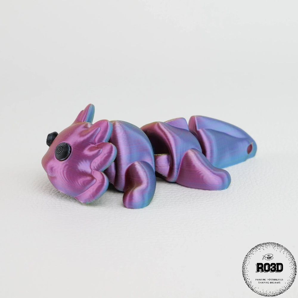 Flexi Axolotl - detaliu coadă articulată și mișcare naturală