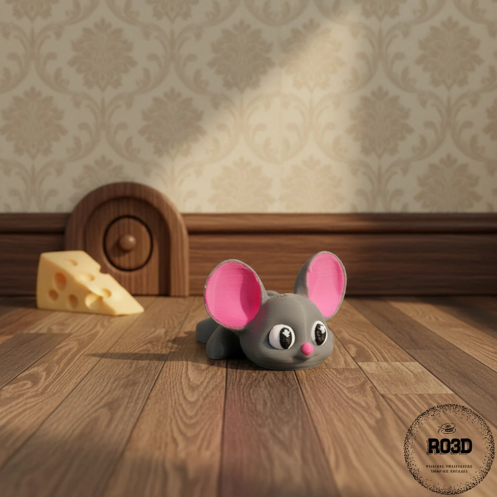 Șoricel flexi - detaliu urechi mari și coadă articulată