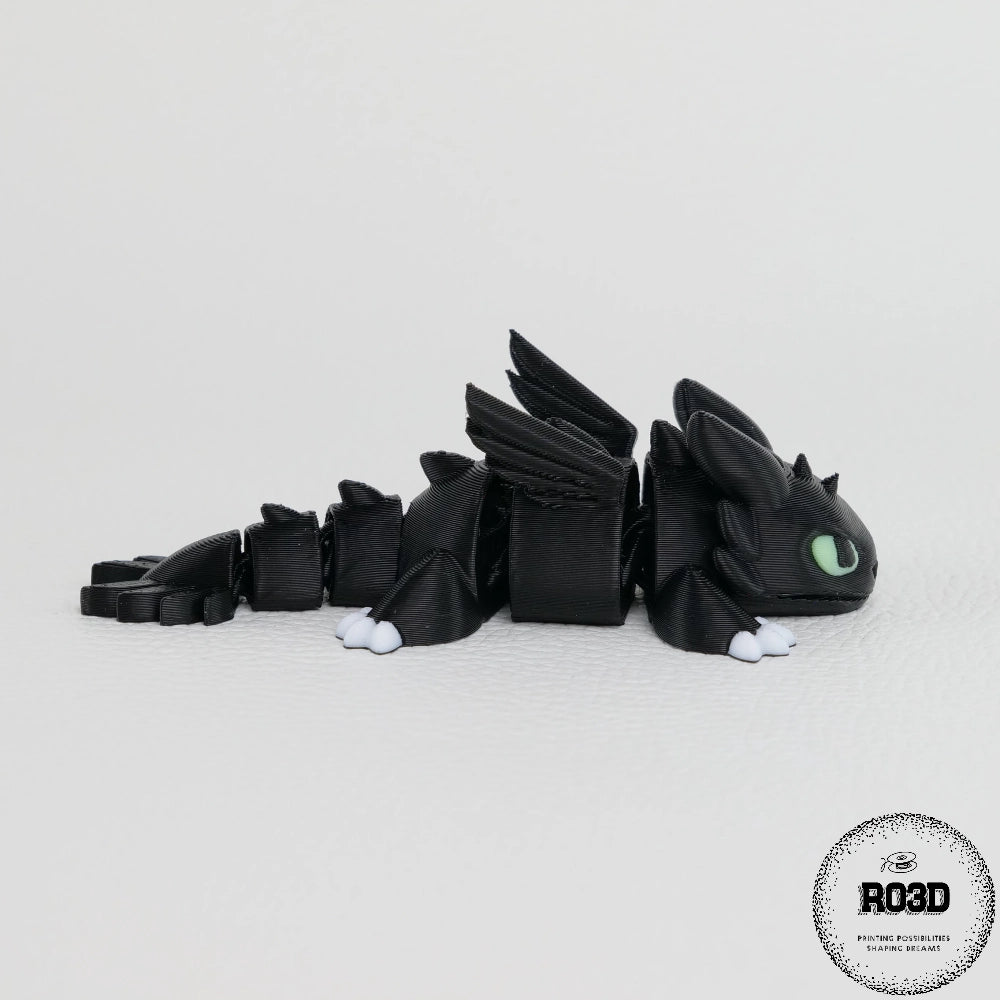 Dragon Night Fury 3D - vedere laterală design How to Train Your Dragon