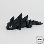 Night Fury 3D - poziție zbor aripi deschise dramatic