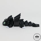 Dragon Toothless - vedere completă figurină articulată premium