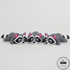 Raccoon articulat - expresie facială cute detaliu ochi