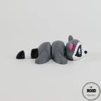 Raccoon 3D articulat - vedere laterală design adorabil realistic