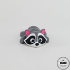 Flexi Raccoon raton articulat 3D - design realist blană detalii