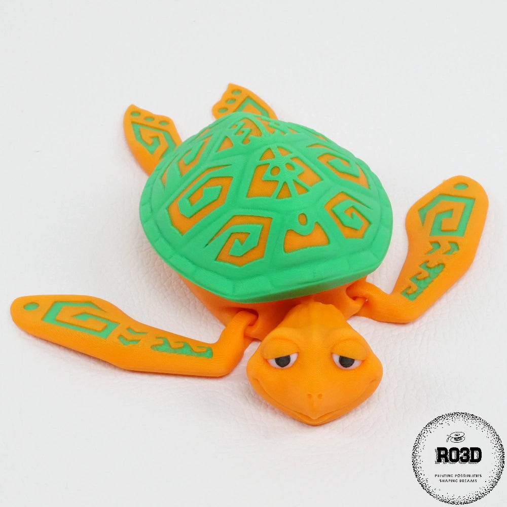 Broască țestoasă tatuat - detaliu carapace cu tattoo-uri decorative