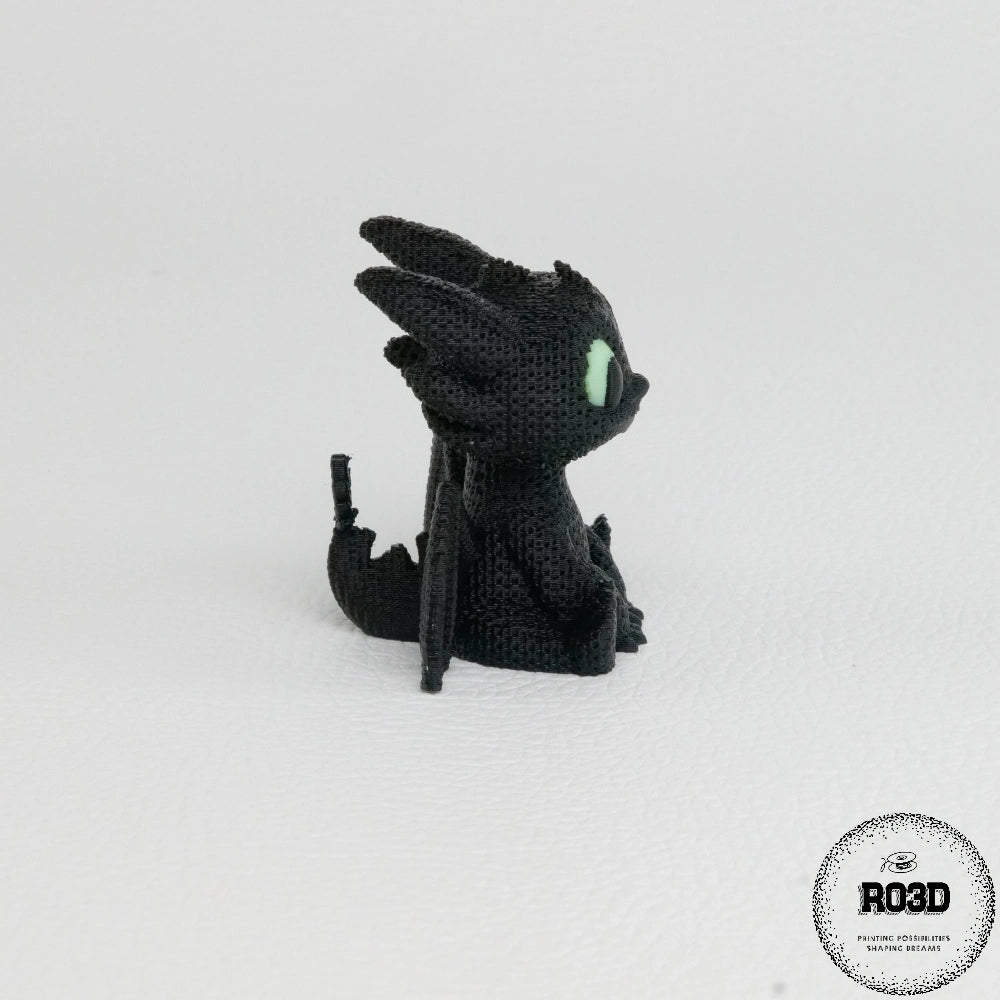 Dragon Toothless 3D - vedere laterală design How to Train Your Dragon