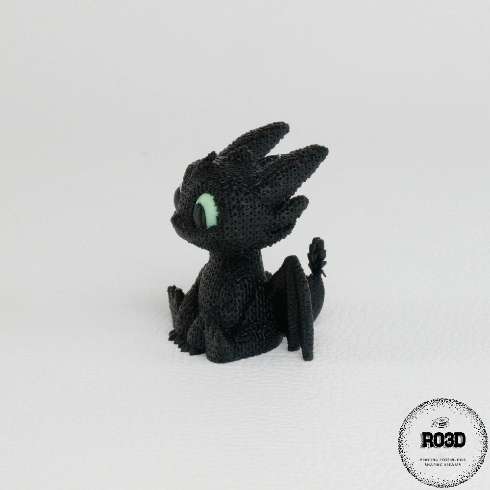 Dragon Toothless - vedere completă figurină articulată premium