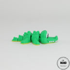 Crocodile 3D articulat - vedere laterală design adorabil realistic