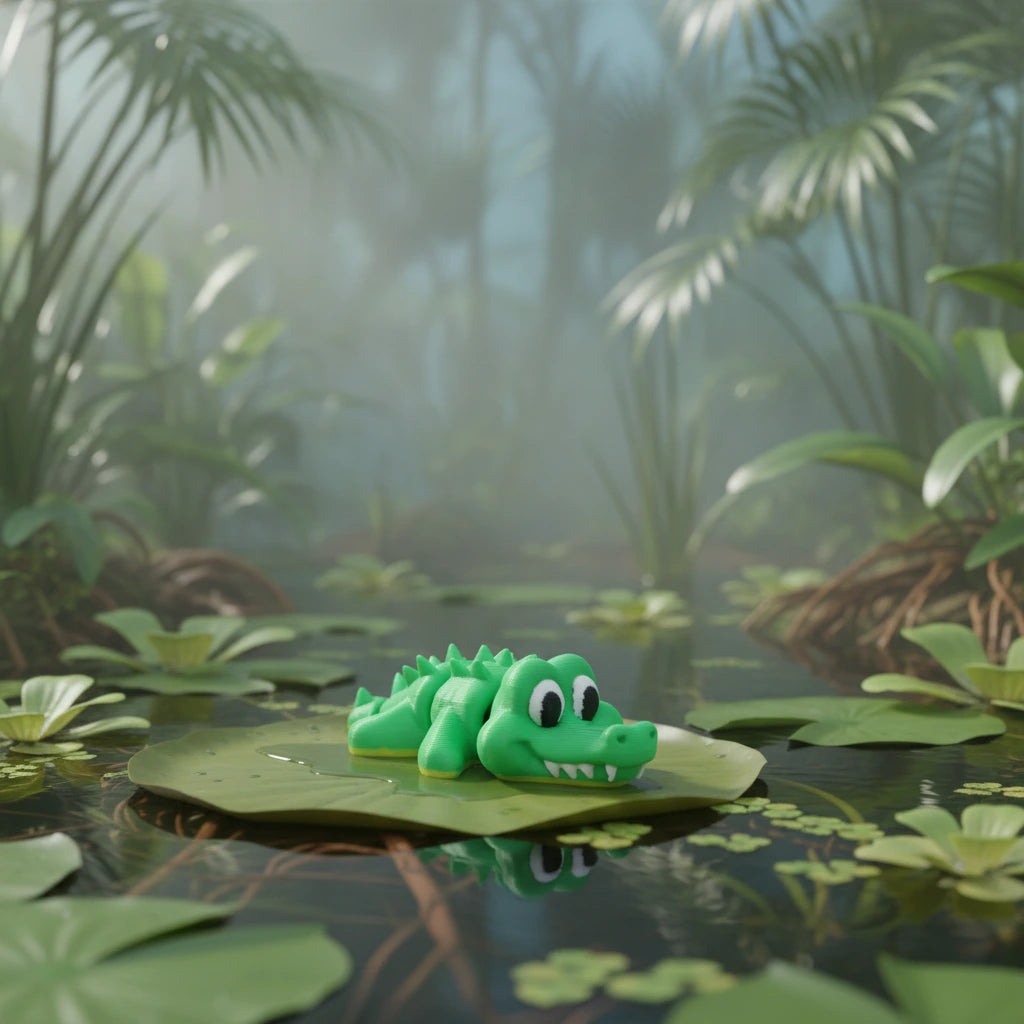 Cute Articulated Crocodile crocodil articulat 3D - design adorabil kawaii