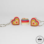 Clicker inimă Love Tap - detaliu textură și relief sculptată