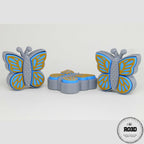 Fluture decorativ 3D - detaliu aripi cu pattern delicat