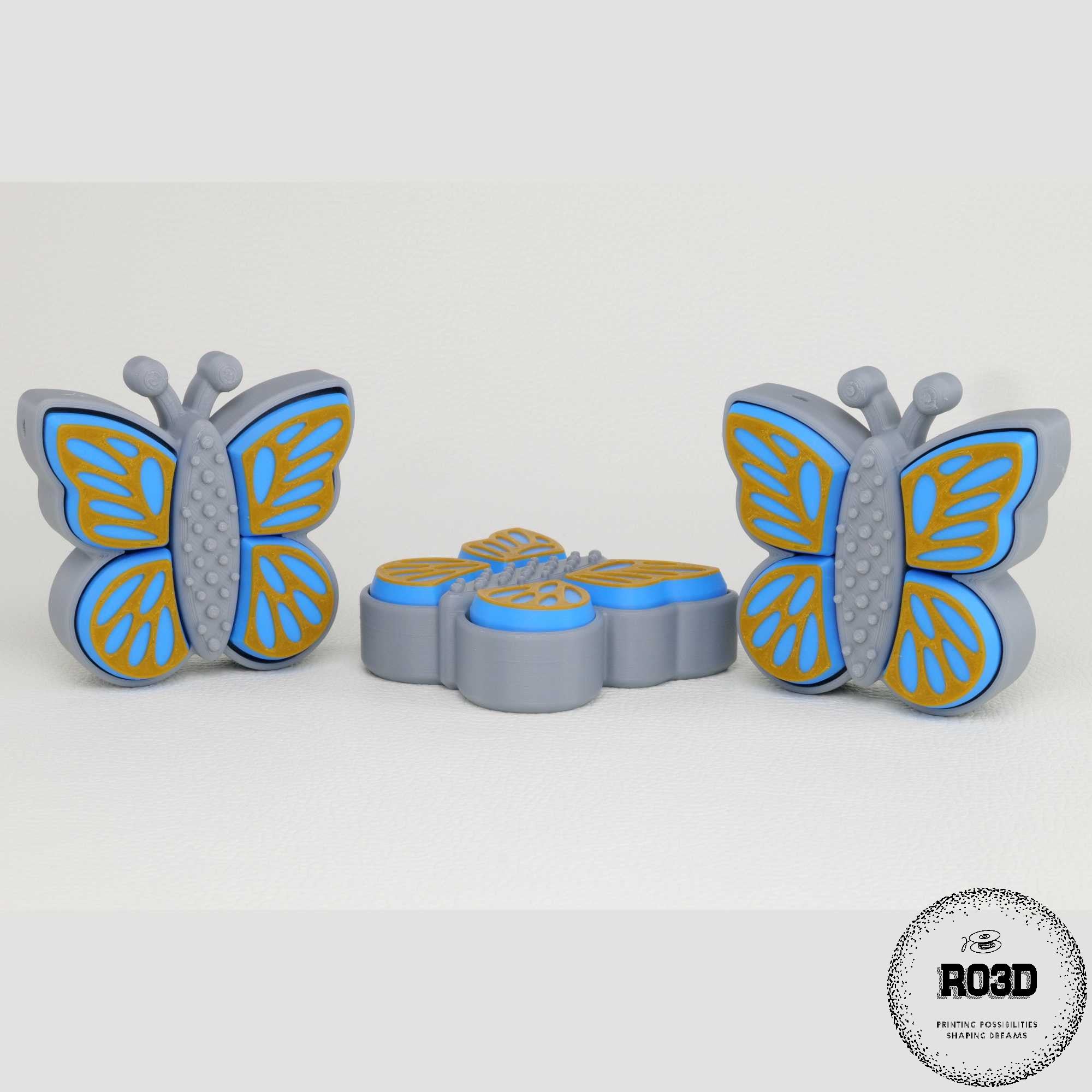 Fluture decorativ 3D - detaliu aripi cu pattern delicat