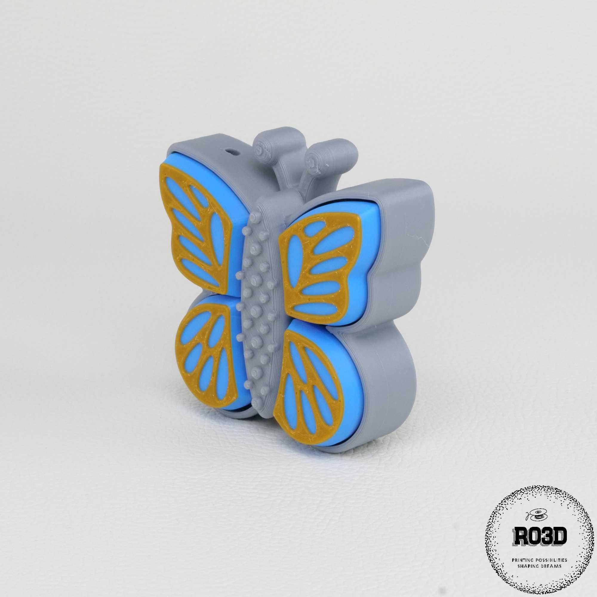 Butterfly 3D - vedere laterală design natural realistic