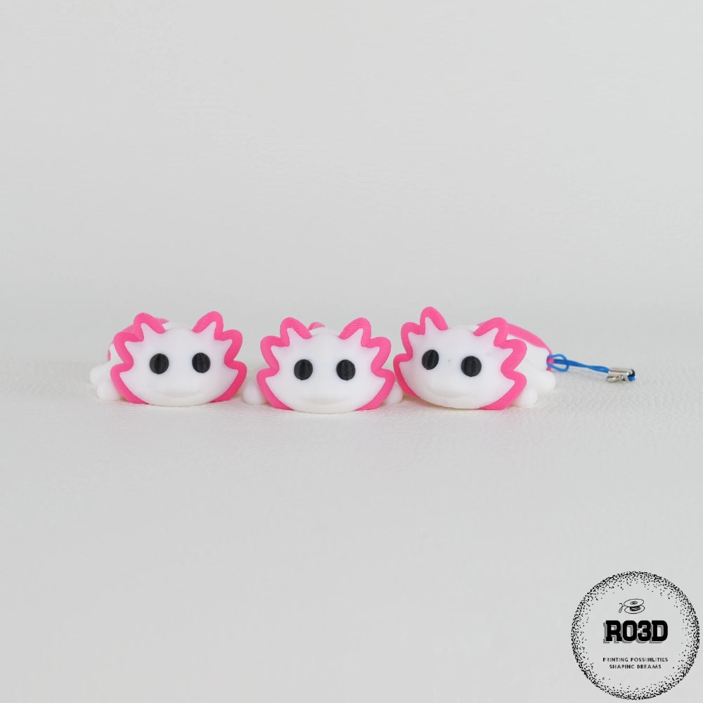 Axolotl 3D articulat - vedere completă figurină flexibilă premium