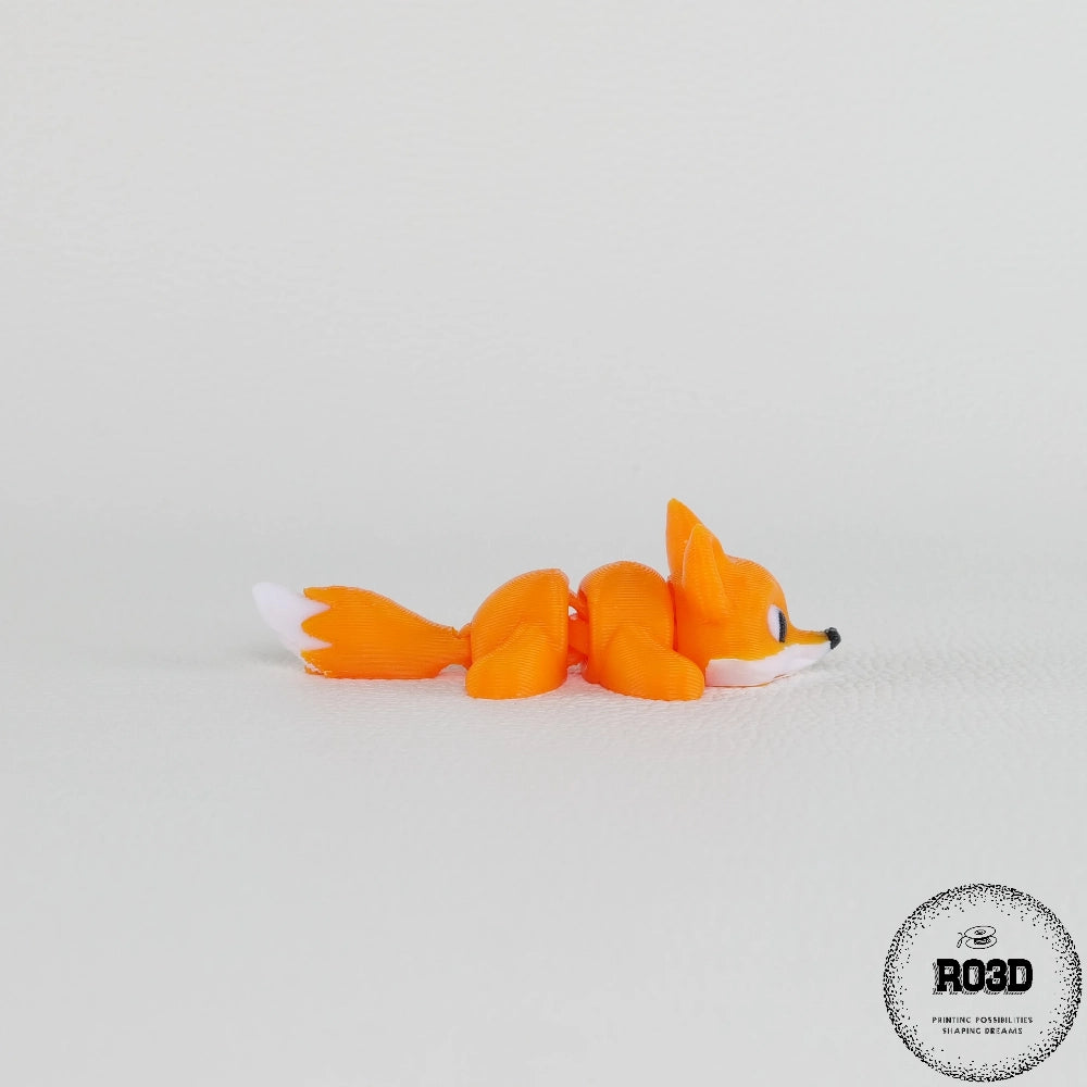 Fox 3D articulat - vedere laterală design elegant realistic