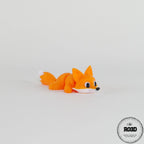 Articulated Fox vulpe articulată 3D - imagine principală variantă colorată, figurină print-in-place cu articulații flexibile și design realist
