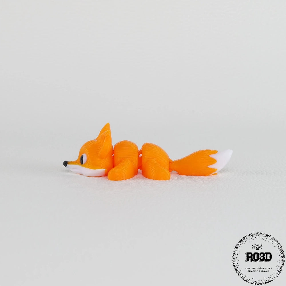 Vulpe 3D articulată - vedere completă figurină flexibilă premium