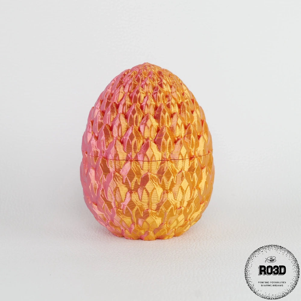 Ou dragon decorativ 9.5cm - detaliu textură solzi relief sculptată