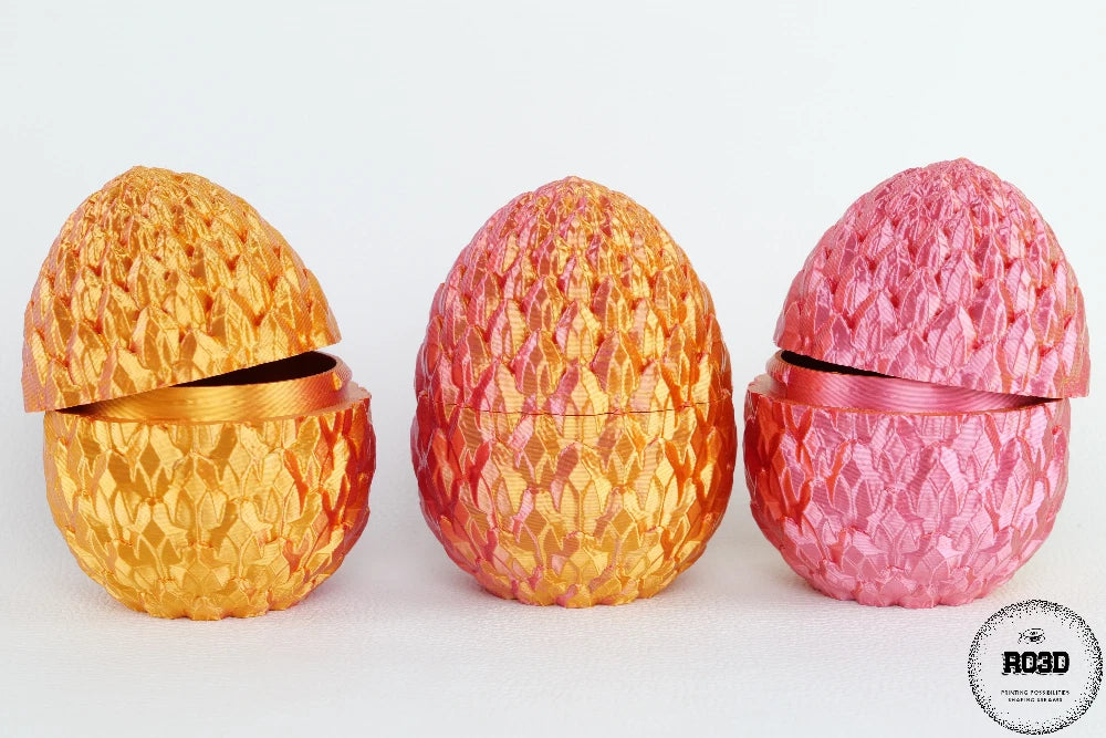 Dragon Egg 3D - vedere laterală design fantasy premium multicolor
