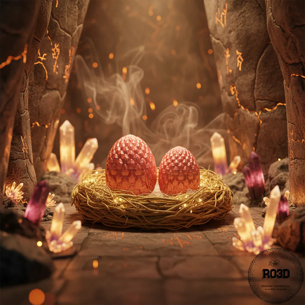 Dragon Egg ou dragon 3D 11cm - imagine principală recipient fantasy cu capac detașabil și textură solzi
