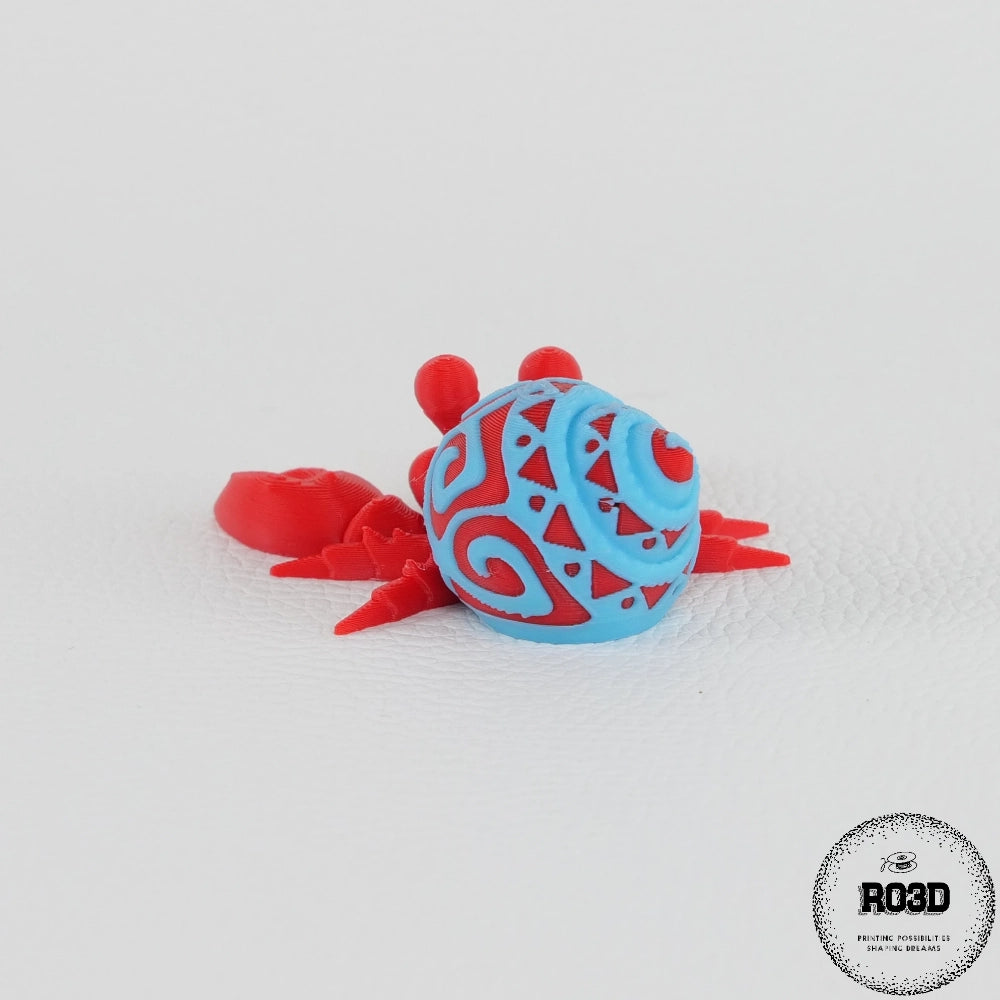 Figurină decorativă Hermit Crab tatuat - vedere laterală design urban