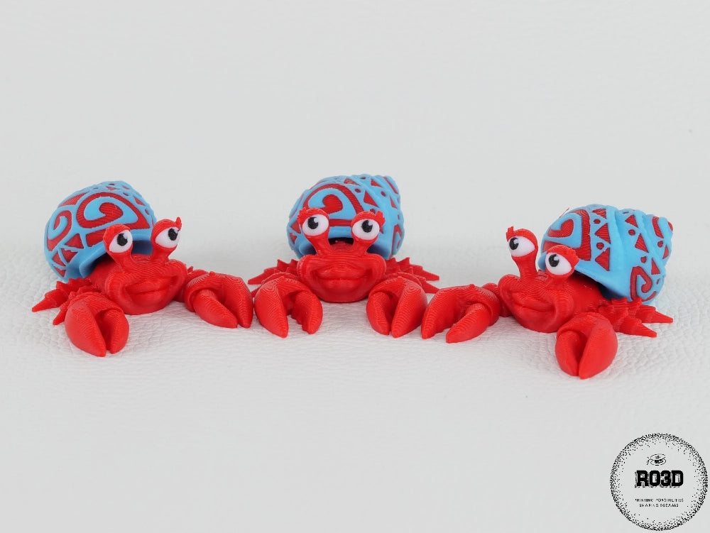 Crab tatuat decorativ - vedere completă design nonconformist