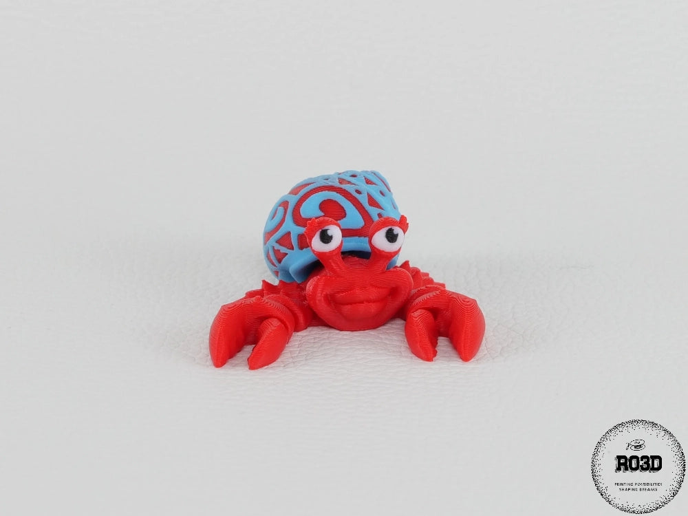 Figurină articulată Hermit Crab - detaliu mișcare și flexibilitate