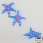 Starfish 3D decorativ - vedere laterală design marin rebel